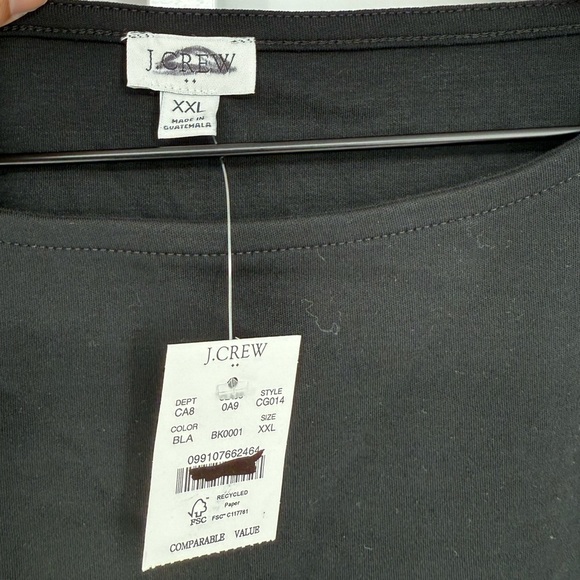 J.Crew Short-Sleeve Ribbed Boatneck Tee Size XXL - Picture 3 of 4